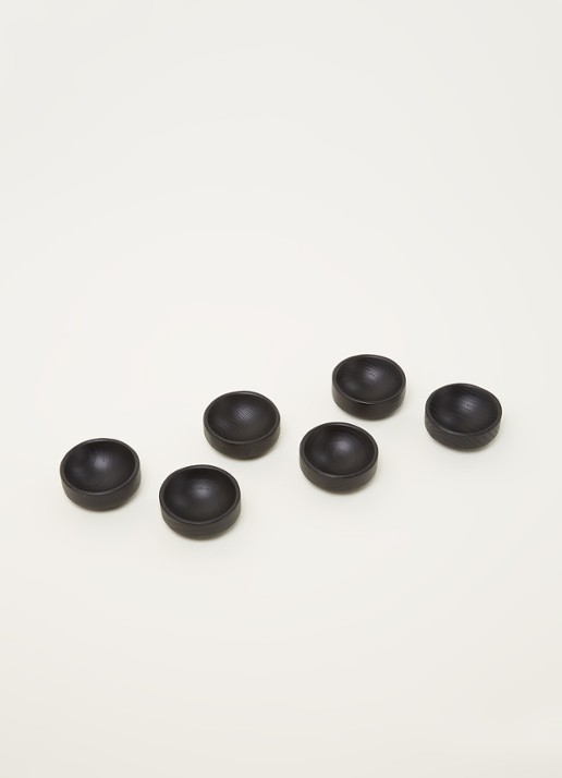 Serax Theetip 6 cm set van 6 - voorkant 2 zwart