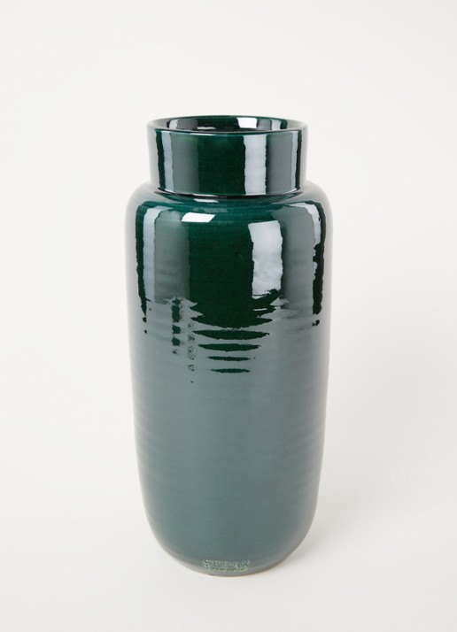 Serax Vaas 36 cm - voorkant 3 donkergroen