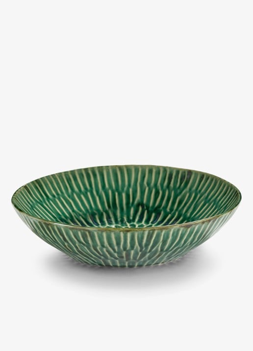 Serax Verde Lanza diep bord 22 cm - voorkant groen