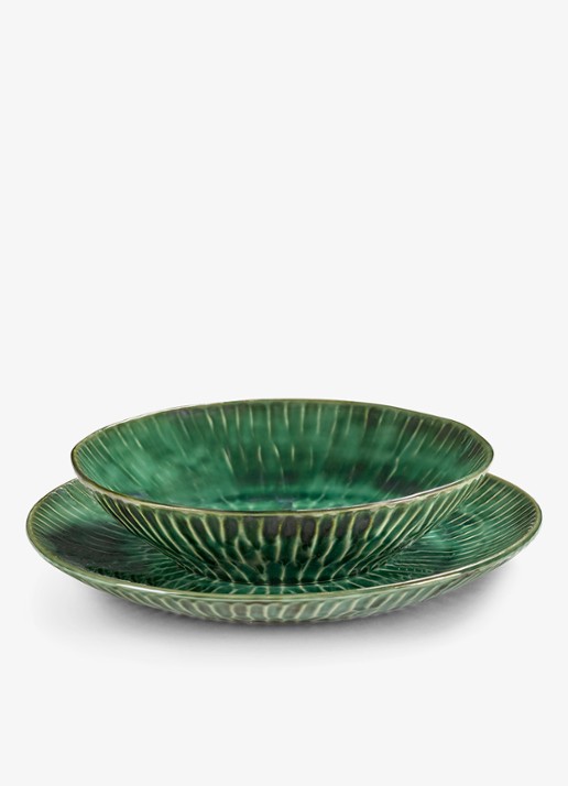 Serax Verde Lanza diep bord 26 cm - detail 4 lindegroen
