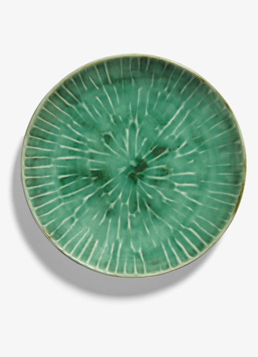 Serax Verde Lanza ontbijtbord 22 cm - voorkant 2 groen
