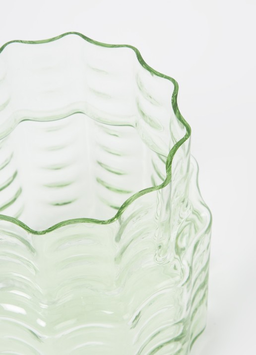 Serax Wave vaas 21 cm - voorkant 2 groen
