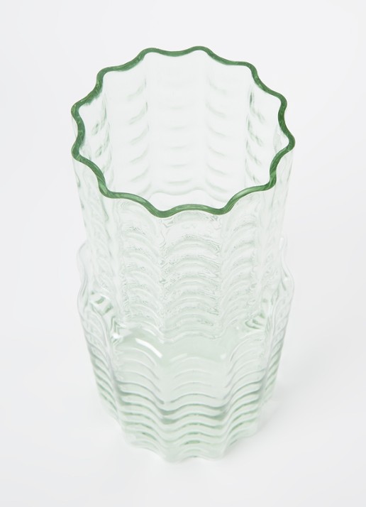 Serax Wave vaas 35 cm - voorkant 2 lichtgroen