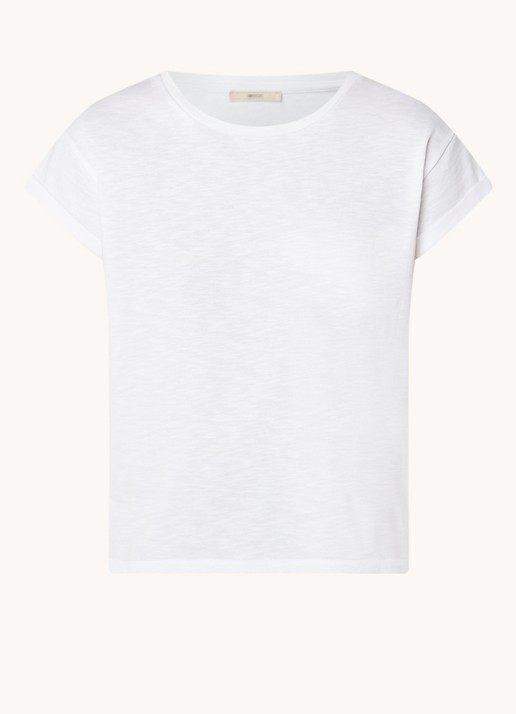 Sessùn Albano T-shirt  met stretch - voorkant wit