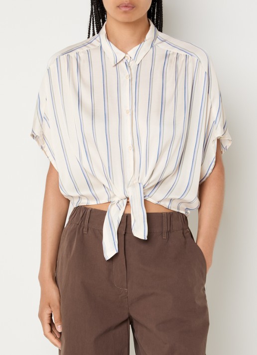 Sessùn Alfancy cropped blouse met gestrikt detail