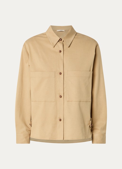 Sessùn Anderson overshirt met borstzakken - voorkant 2 camel