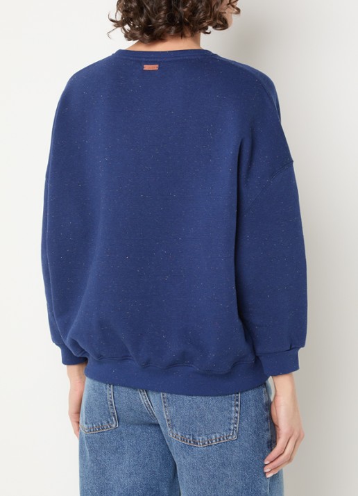 Sessùn Chebbi sweater in linnenblend - achterkant kobaltblauw