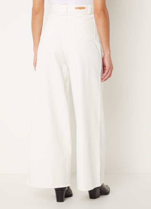 Sessùn Dalt high waist wide leg jeans met gekleurde wassing - achterkant 5 wit