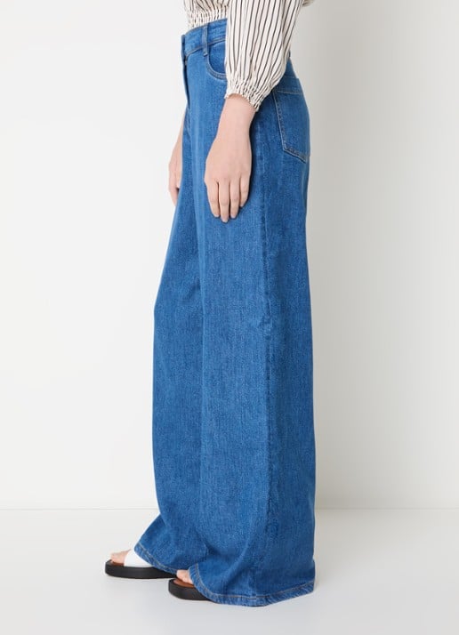 Sessùn Dalt high waist wide leg jeans  - detail 4 indigo