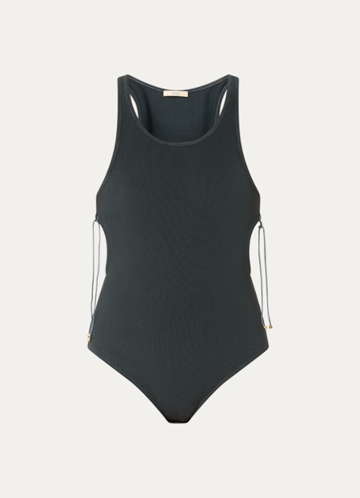 Sessùn Danza body met cut-out detail - voorkant 2 donkergroen