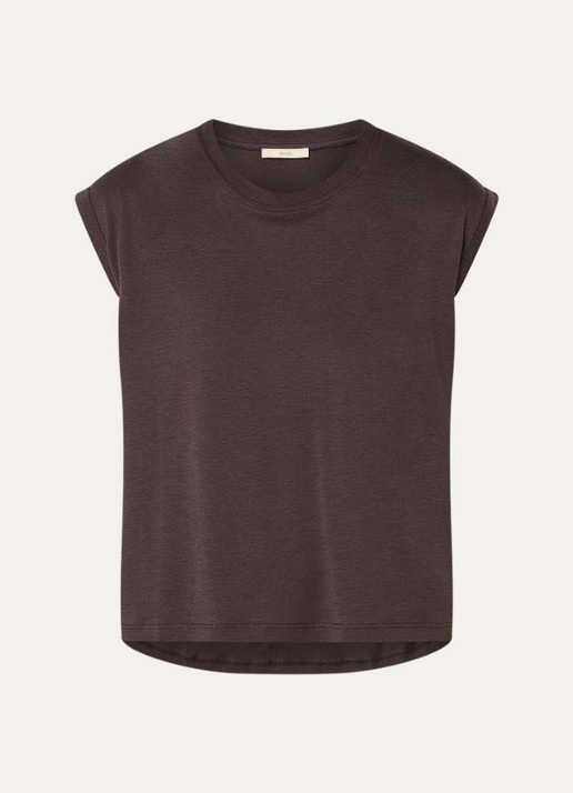 Sessùn Deedoo T-shirt met ronde hals - voorkant 3 donkerbruin
