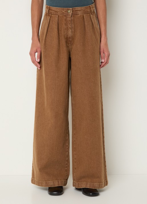 Sessùn Diegui high waist wide fit palazzo broek van denim