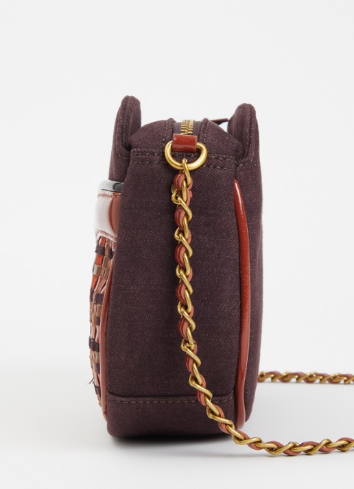 Sessùn Divine crossbodytas met details van lamsleer - detail 4 roodbruin