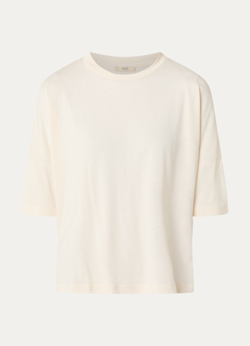 Sessùn Dorel T-shirt met ronde hals - voorkant 2 creme