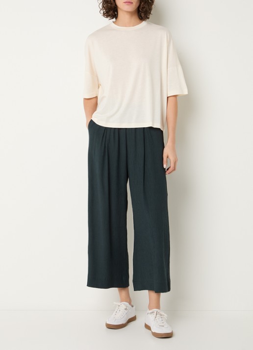 Sessùn Dorel T-shirt met ronde hals - voorkant 3 creme