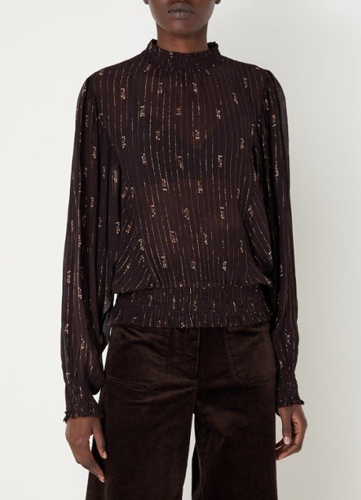 Sessùn Duchess semi-transparante tuniek met print en lurex