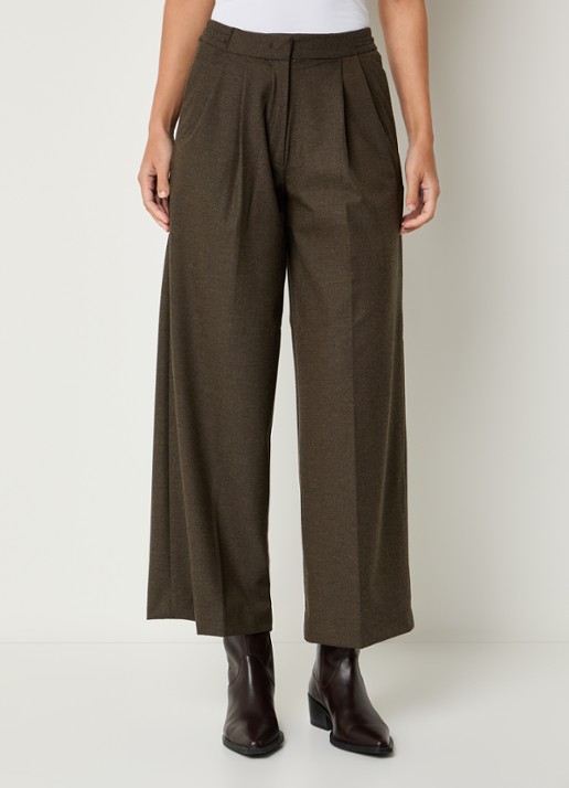 Sessùn Hojiki high waist wide fit broek met steekzakken