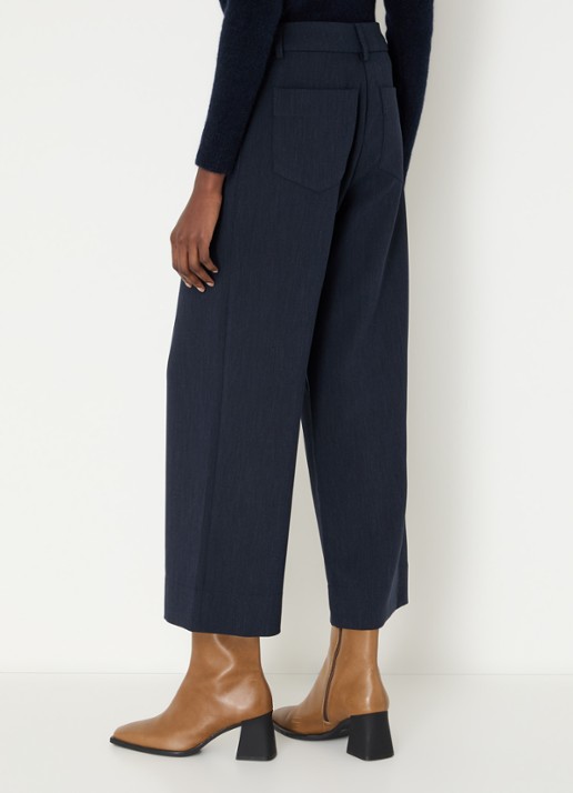 Sessùn Hudkin high waist loose fit pantalon met steekzakken - achterkant 2 indigo
