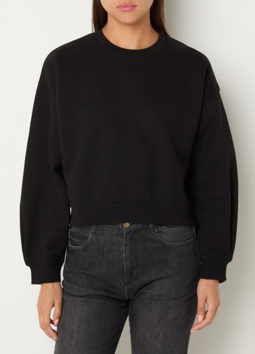 Sessùn Inea sweater met ronde hals - detail 2 zwart