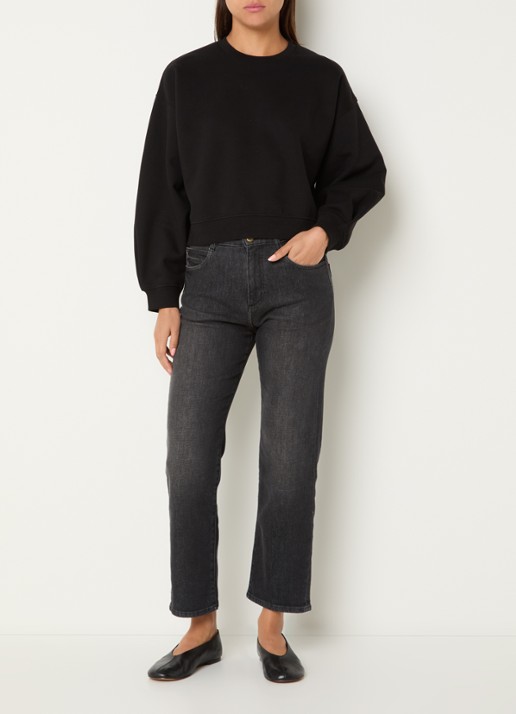 Sessùn Inea sweater met ronde hals - voorkant 4 zwart