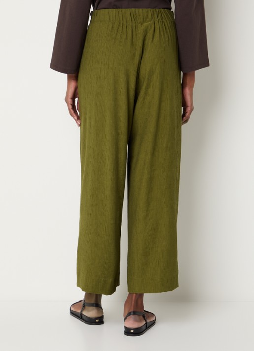 Sessùn Isla Minima culottes van crêpe  - achterkant 3 mosgroen