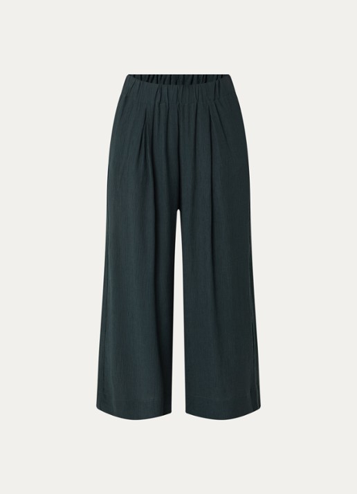Sessùn Isla Minima culottes van crêpe  - voorkant 3 petrol