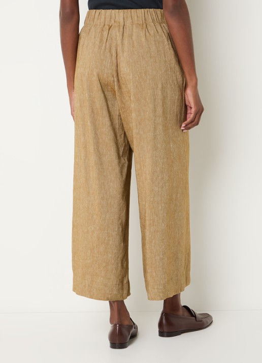 Sessùn Isla Minima culottes van crêpe  - achterkant 2 beige