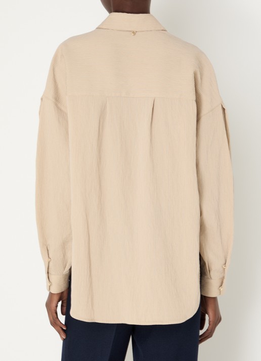 Sessùn Liza blouse met streepprint - achterkant 2 beige