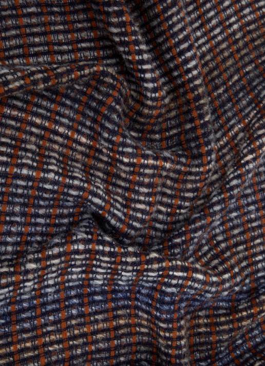 Sessùn Piolette sjaal in wolblend 180 x 50 cm  - detail 2 blauw