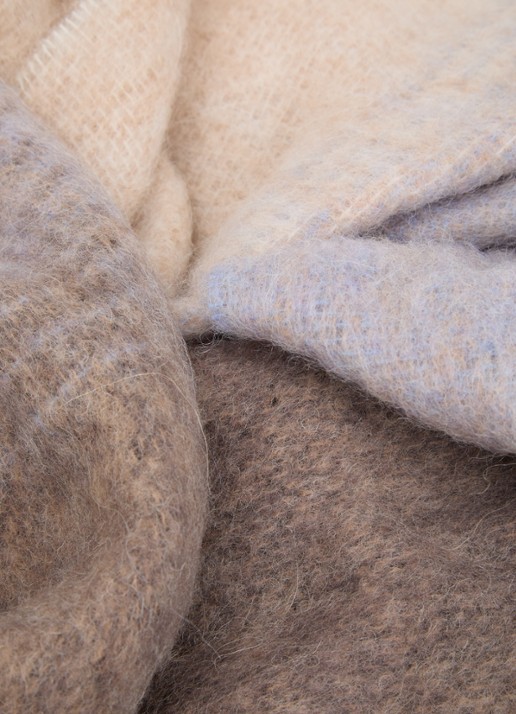 Sessùn Rico sjaal in alpaca wolblend 180 x 25 cm - detail 3 lila