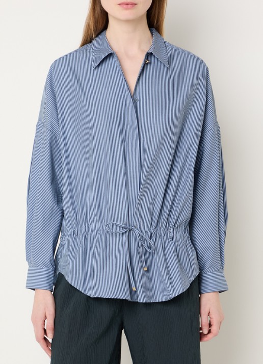 Sessùn Santalin blouse met streepprint en trekkoord