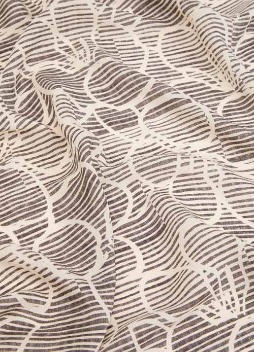 Sessùn Scarvi sjaal met print 60 x 60 cm - detail 2 bruin