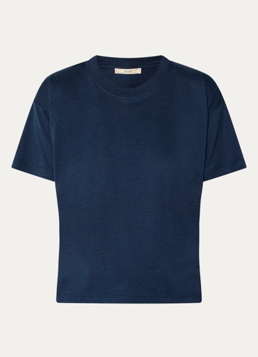 Sessùn Too cropped T-shirt  - voorkant donkerblauw