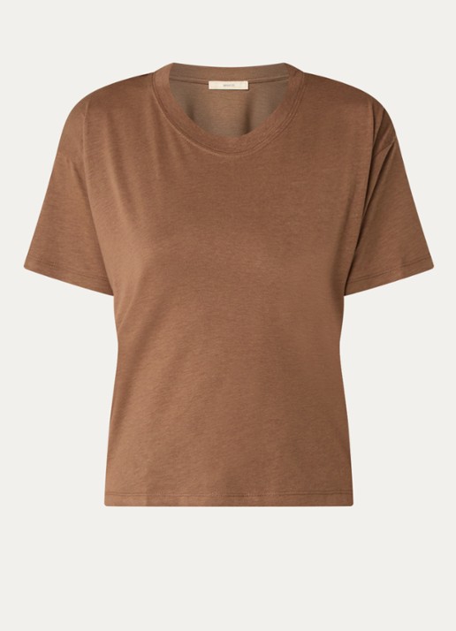 Sessùn Too cropped T-shirt  - voorkant 2 bruin