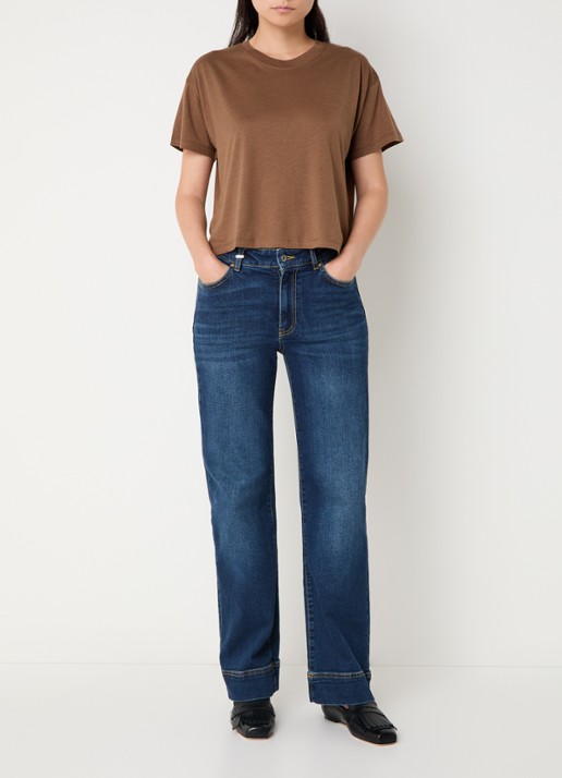Sessùn Too cropped T-shirt  - voorkant 3 bruin