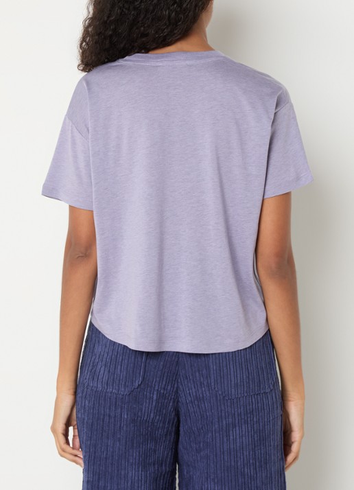 Sessùn Too T-shirt  met gemêleerd dessin - achterkant 2 paars