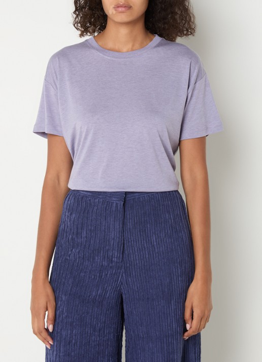 Sessùn Too T-shirt  met gemêleerd dessin - detail paars