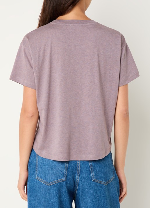 Sessùn Too T-shirt  met gemêleerd dessin - achterkant 2 taupe