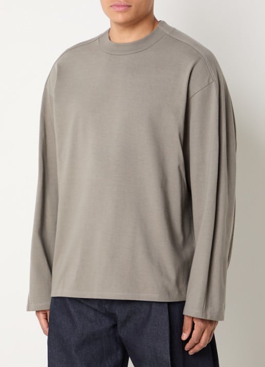 Seventh D7 Studio longsleeve met ronde hals - detail 4 grijs