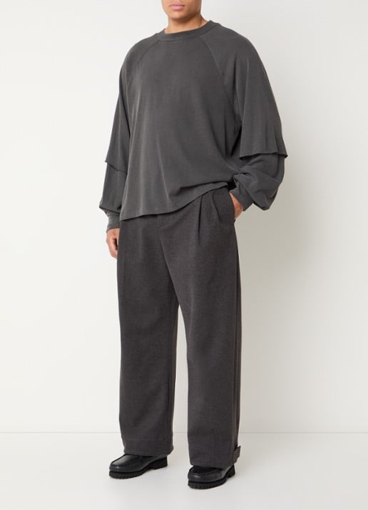 Seventh Loose fit pantalon met steekzakken - voorkant 5 antraciet