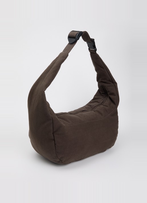 Seventh Lunar crossbodytas van canvas - achterkant bronsgroen