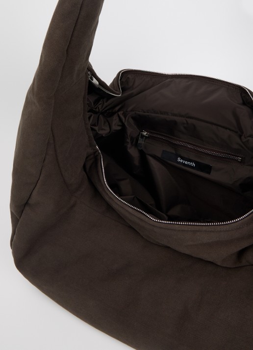 Seventh Lunar crossbodytas van canvas - detail 3 bronsgroen