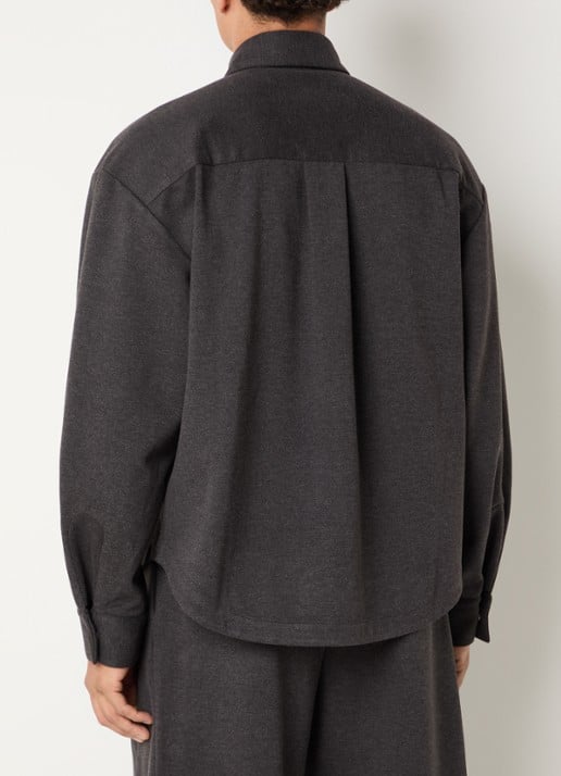 Seventh M5 Oxford oversized overhemd met steekzakken - achterkant 3 antraciet