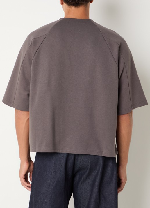 Seventh T-shirt met gerafeld detail - achterkant 4 middengrijs