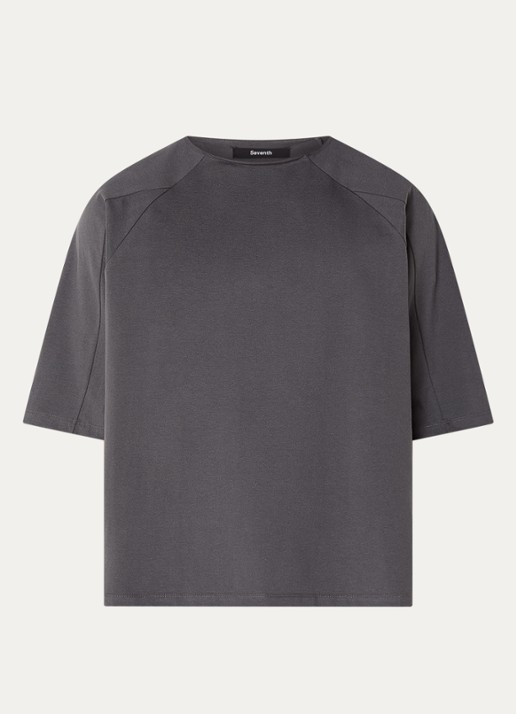 Seventh T-shirt met ronde hals - voorkant antraciet
