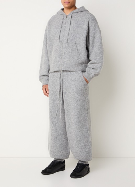 Seventh Tapered fit broek in wolblend met steekzakken - voorkant 5 grijs