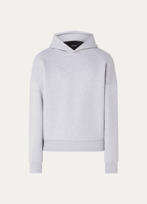 Seventh V2 hoodie met gemêleerd dessin - voorkant grijsmele