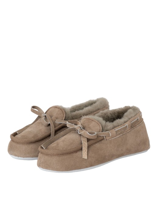 Shepherd Daisy pantoffel van schapensuède - voorkant 3 grijs