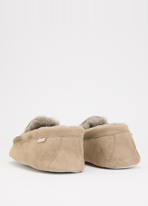 Shepherd Douglas pantoffel van schapensuède - achterkant 5 beige