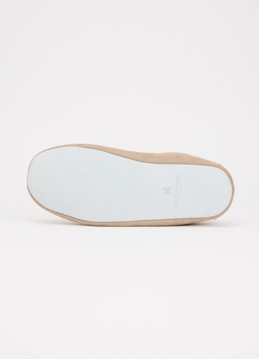 Shepherd Douglas pantoffel van schapensuède - detail 3 beige